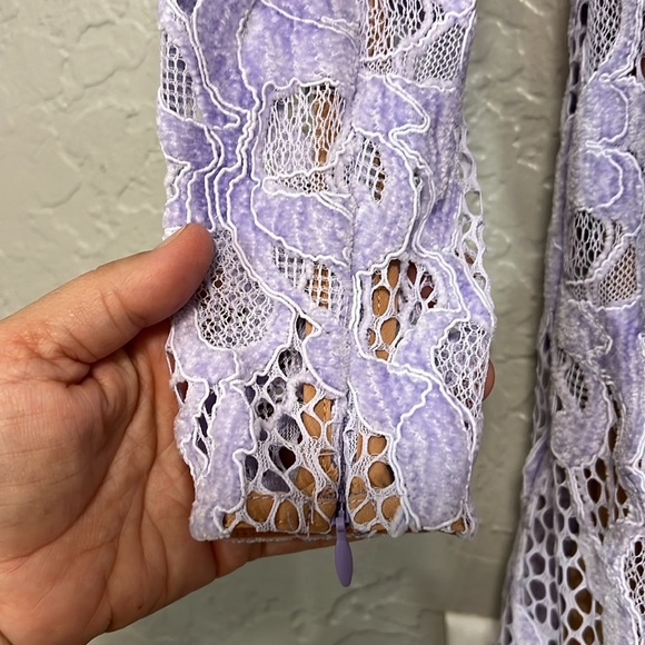 FOR LOVE & LEMONS ROSEMARY PUFF SLEEVE LACE MINI DRESS SMALL - Picture 5 of 16